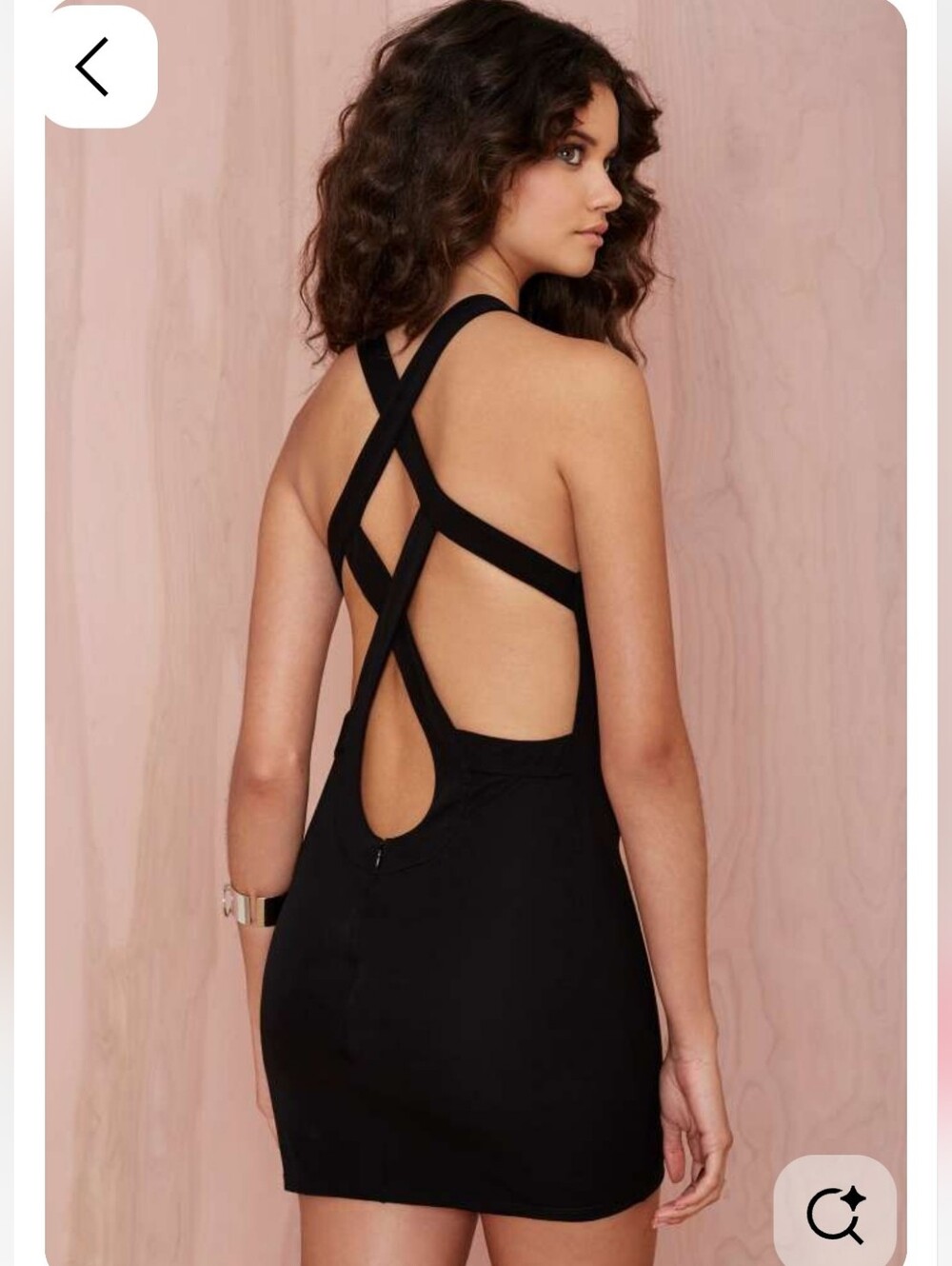 Nasty Gal After Party Vintage Milena Cutout Mini Dress Size Small